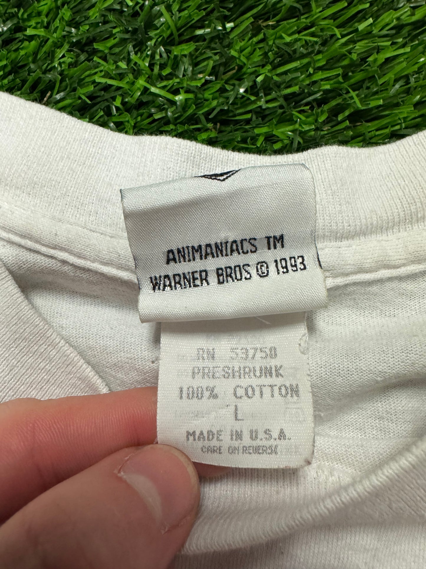 1993 Animaniacs Vintage Warner Bros Double Sided Cartoon Tee (L)