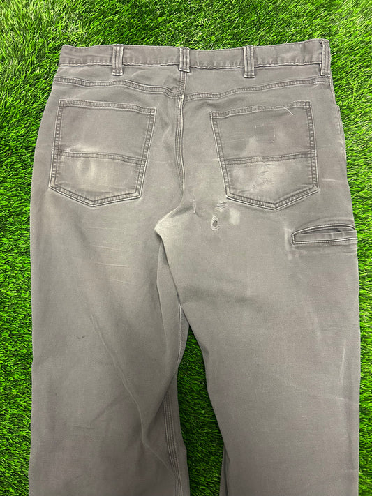 Carhartt Grey Removed Logo Workwear Pants (36 x 32)