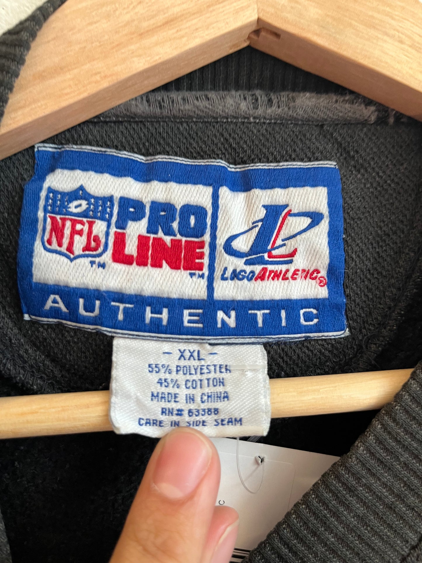 90s Carolina Panthers Logo Athletic Black Crewneck (XXL)