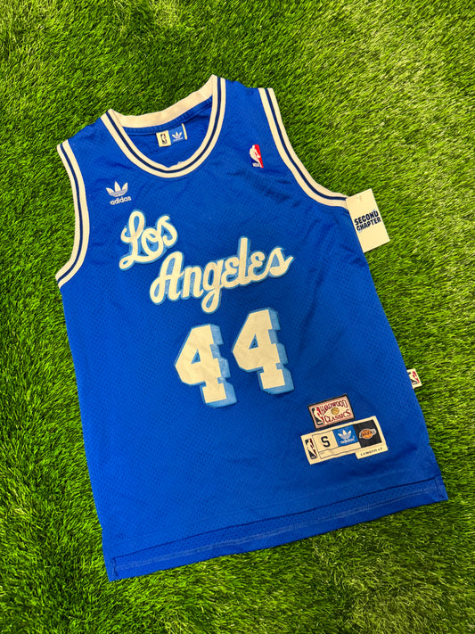 Los Angeles Lakers Jerry West #44 Adidas Hardwood Classics Throwback NBA Jersey (S)