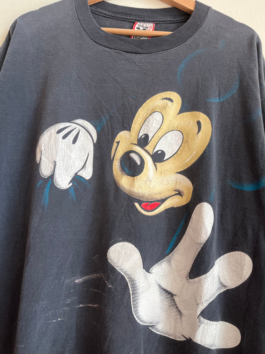 90s Disney Designs Ghost Faded Mickey Mouse Breakthrough Tee (XL)