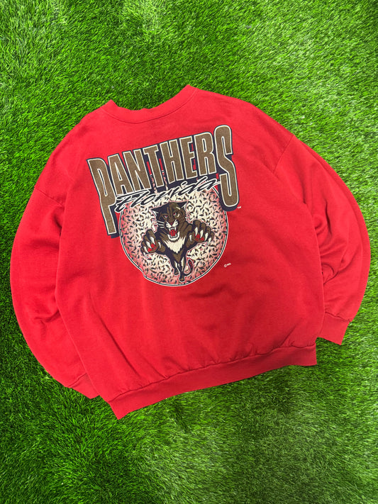 90s Florida Panthers Vintage Big Graphic NHL Crewneck (XL)