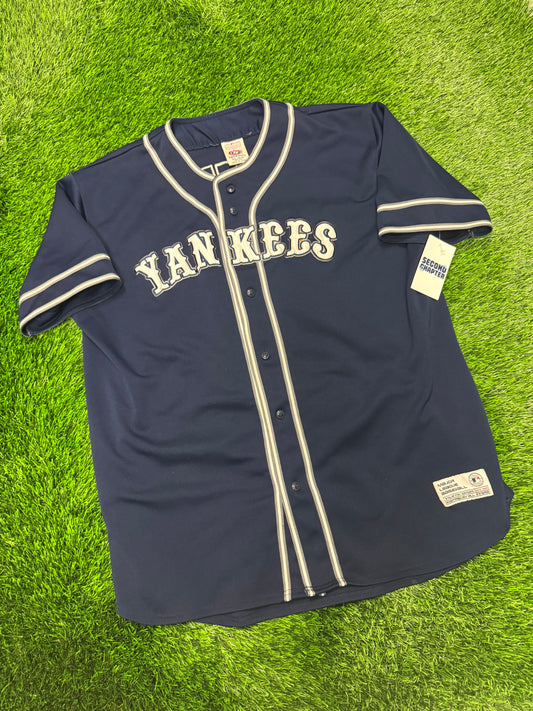 90s New York Yankees Derek Jeter True Fan MLB Baseball Jersey (XL)