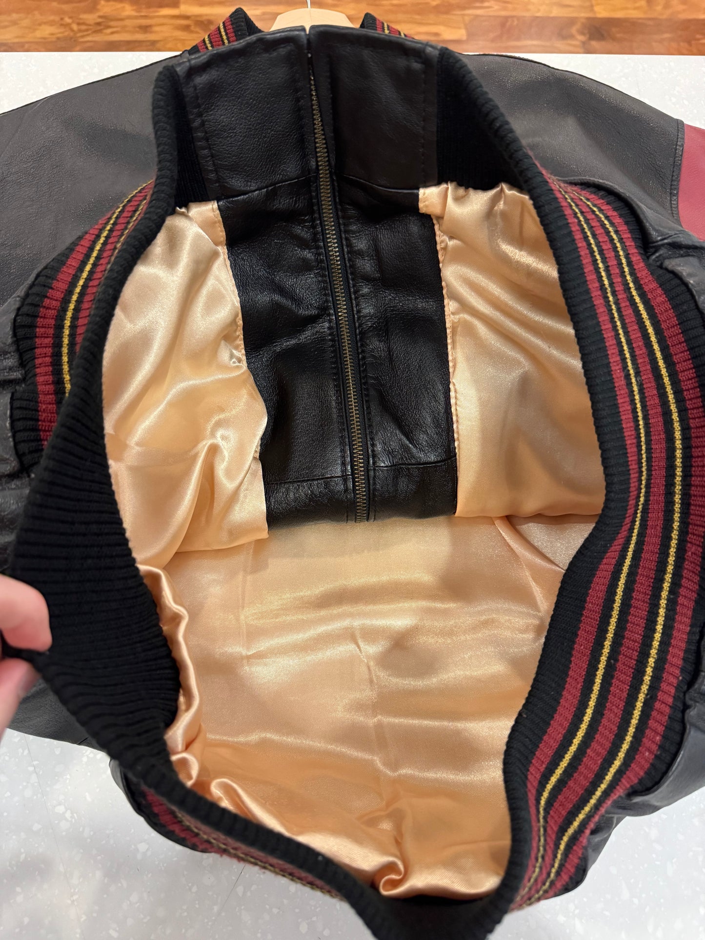 90s San Francisco 49ers Carl Banks Rare Leather Jacket (XL)