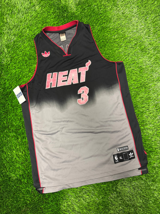00s Miami Heat Adidas Limited Edition Dwayne Wade Fade Gradient NBA Jersey (XL)