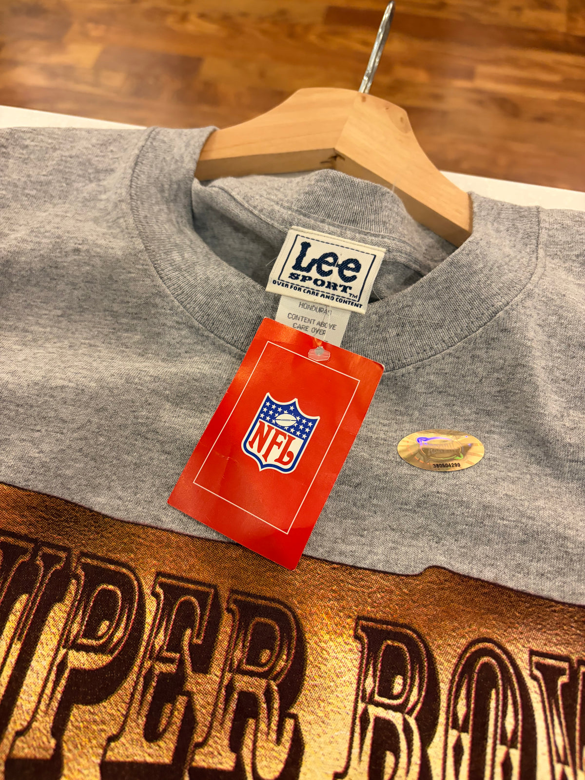 2004 Patriots v Panthers Grey Deadstock Super Bowl Tee (XXL)