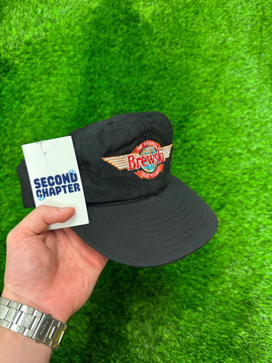 90s Brewski "Coast to Coast" Beer Promo Vintage Snapback Hat (OS)