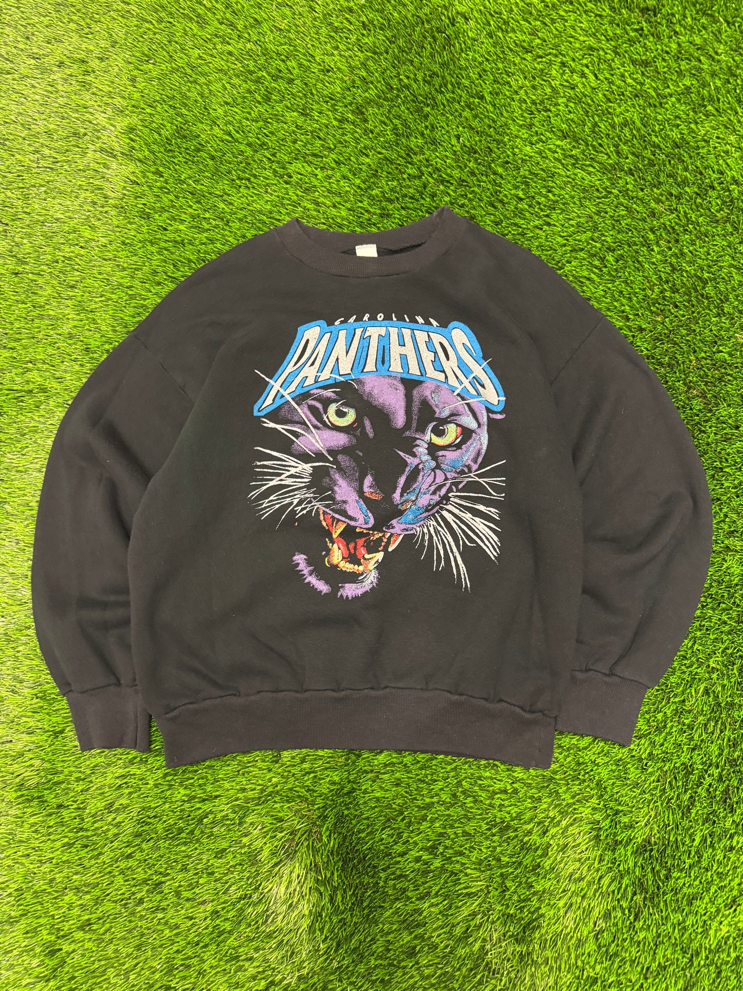 90s Carolina Panthers Angry Panther Crewneck (L)
