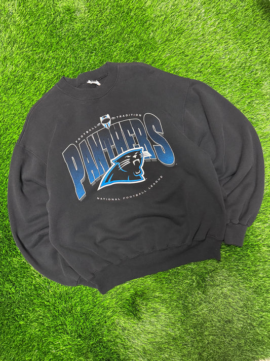 90s Carolina Panthers Spell Out Vintage Crewneck (L)