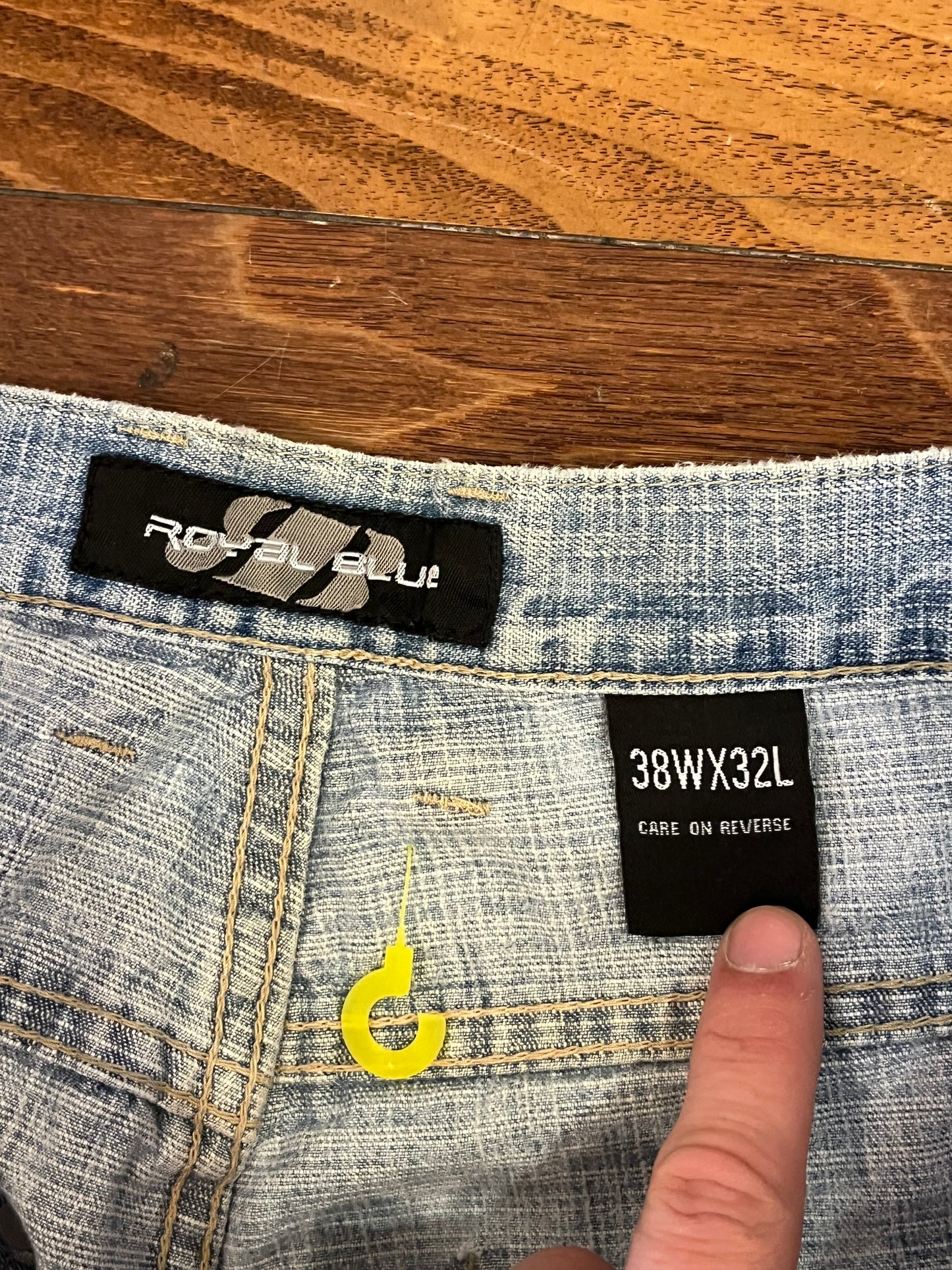 00s Royal Blue Baggy Blue Jeans (36 x 32)
