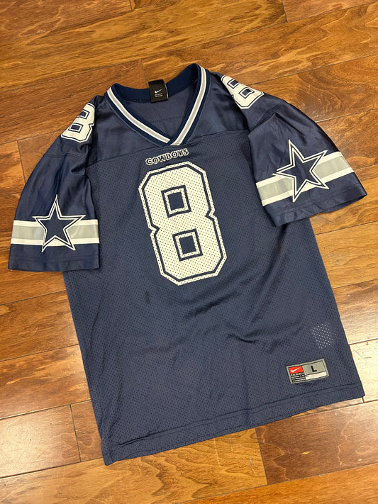 2000 Dallas Cowboys Troy Aikman #8 Vintage Nike NFL Jersey (Youth L)