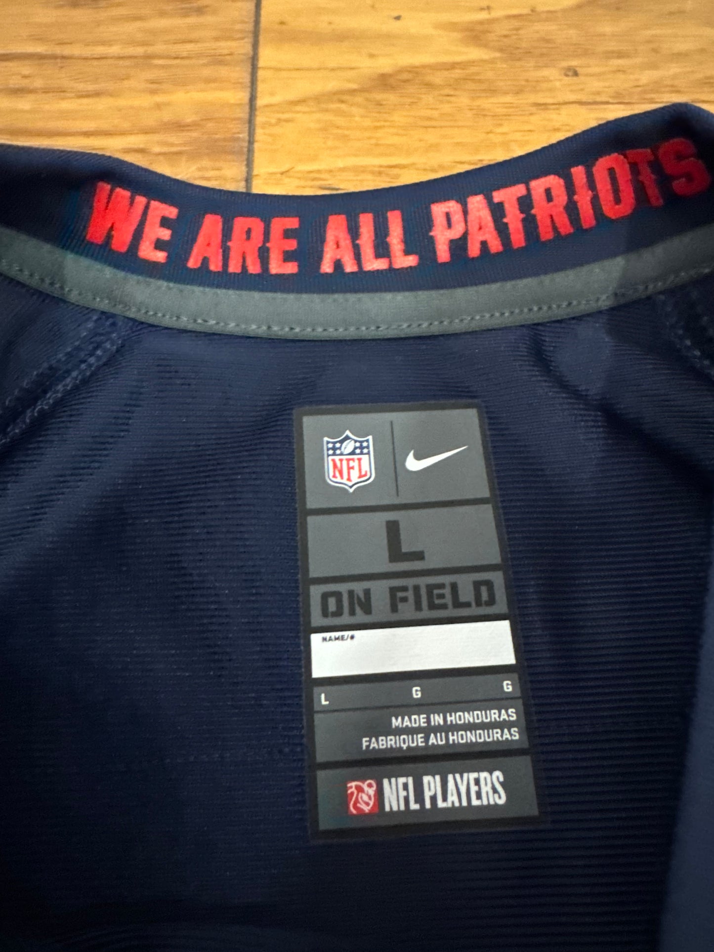 2021 New England Mac Jones Nike Jersey (L)