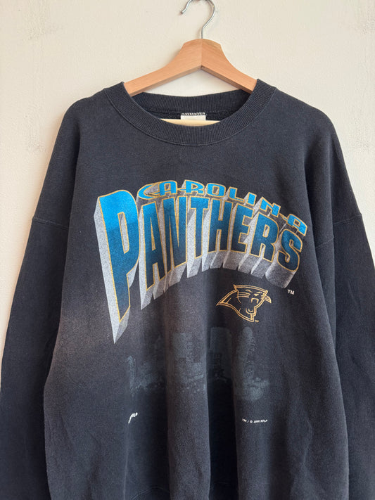 1994 Carolina Panthers Nutmeg Faded Black & Gold Crewneck (XL)