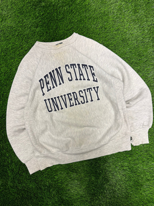 90s Penn State University Nittany Lions Spell Out Reverse Weave Vintage Crewneck (M)
