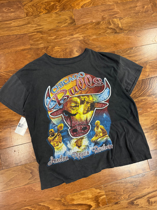 1997 Chicago Bulls "Going For Numbers" Rap Tee (XL)