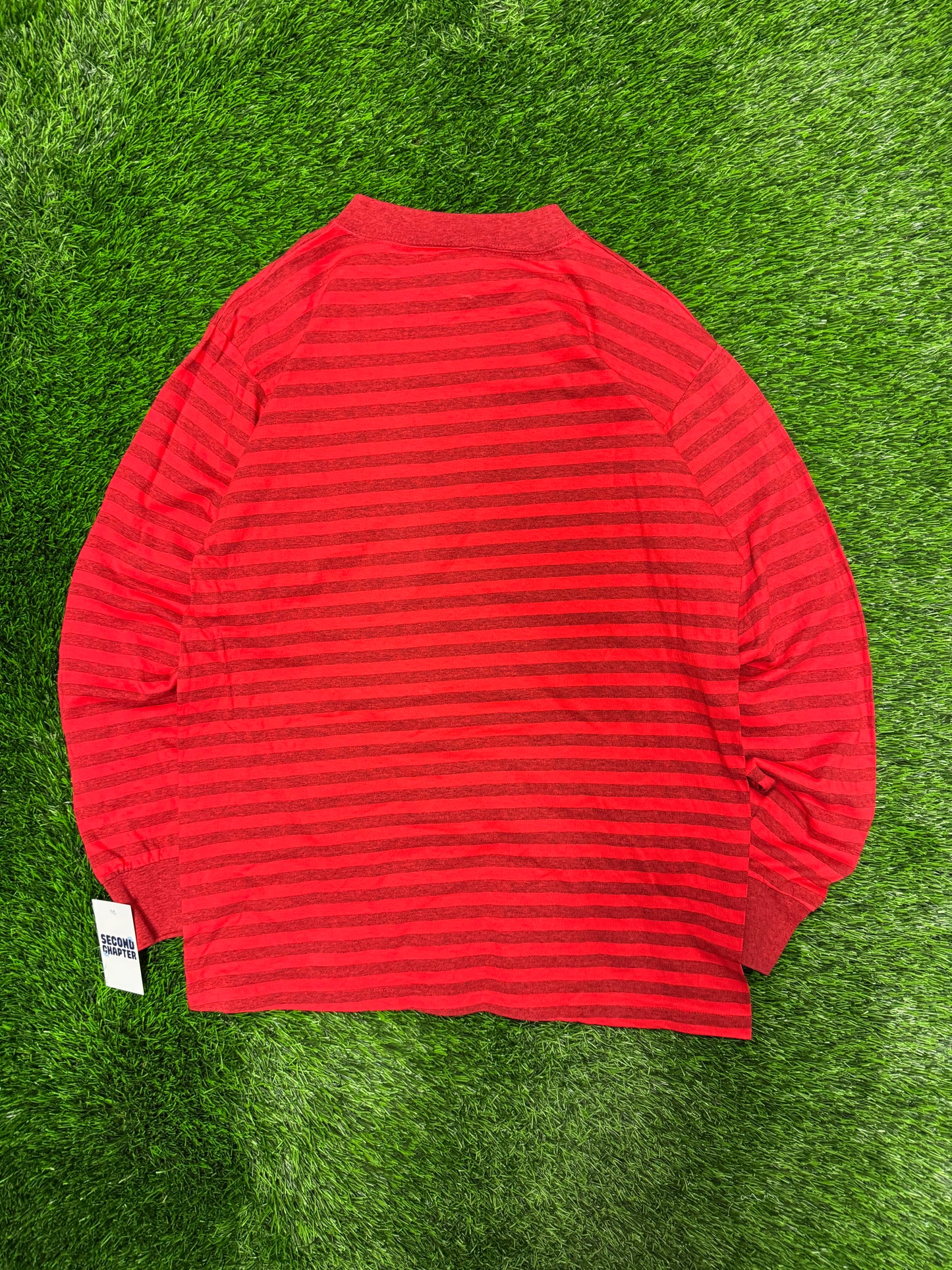 80s North Carolina University (NC State) Wolfpack Striped Long-Sleeve Shirt (L)