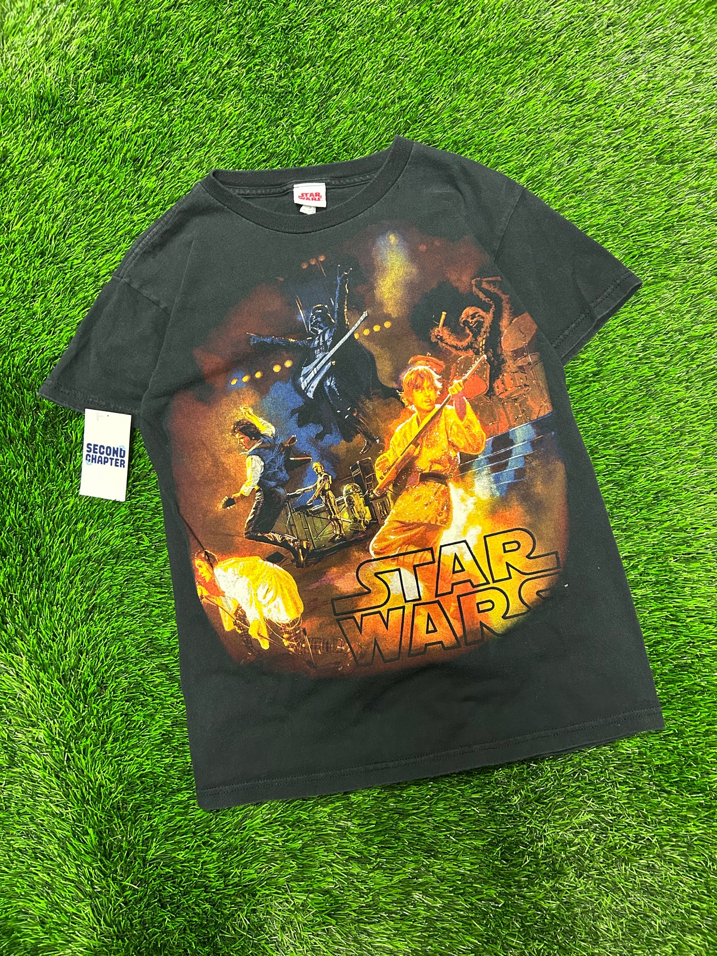 00s Star Wars Rock Band Big Graphic Vintage Tee (S)