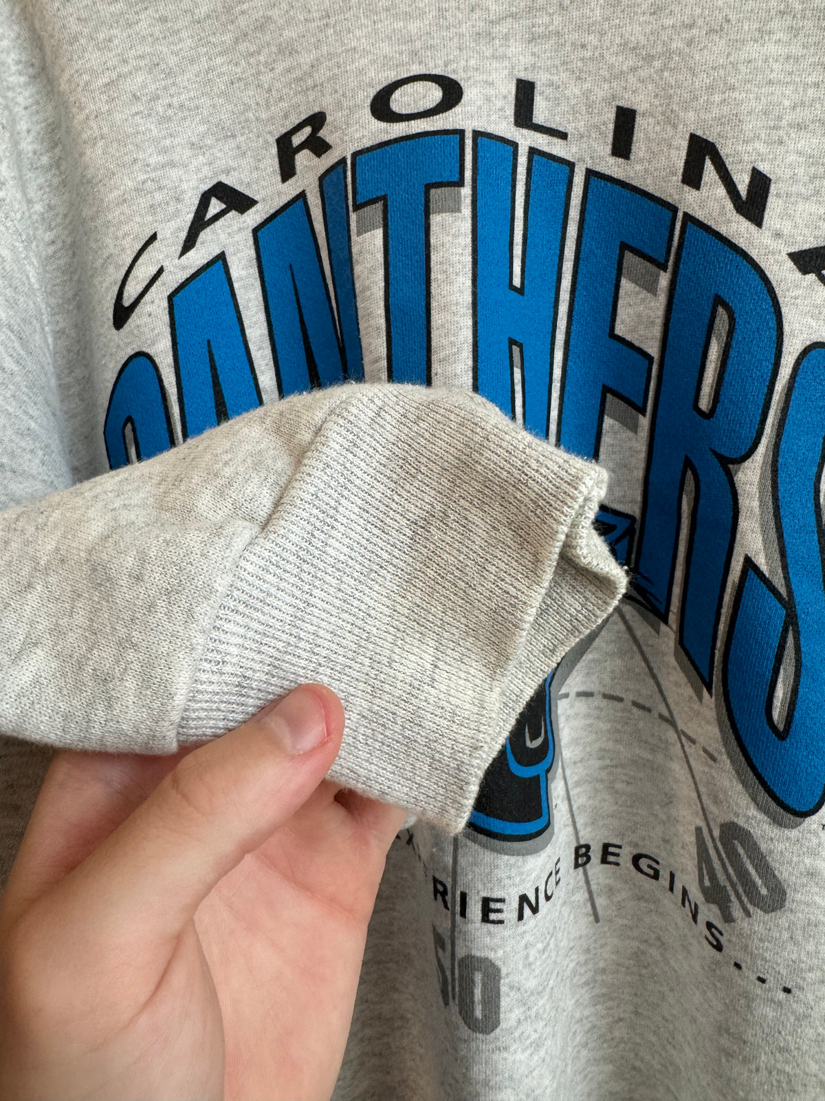 90s Carolina Panthers Grey Yard Line Crewneck (XL)
