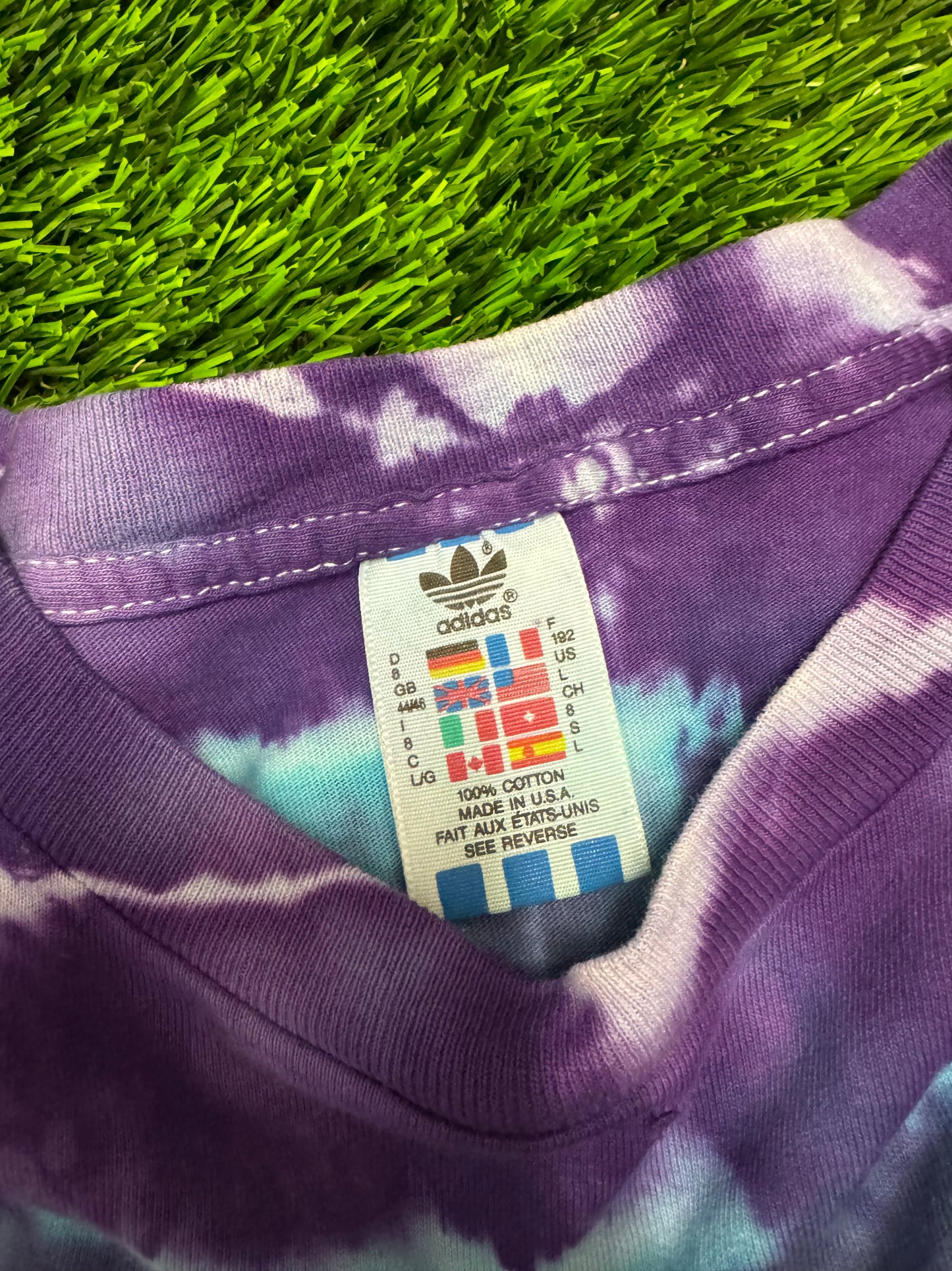 1994 Charlotte Final Four Adidas Tie Dye Cut Off Tank Top Tee (L)