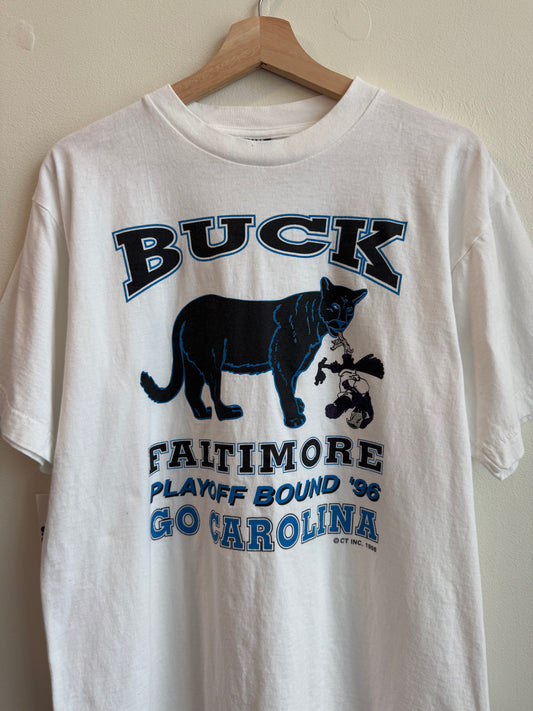 1996 Carolina Panthers “Buck Faltimore” Playoff Bound Rare Tee (L)