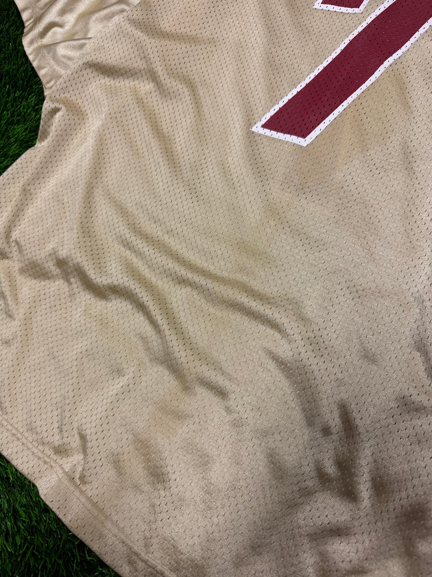 00s Florida State University (FSU) Seminoles Gold Nike Vintage Football Jersey (XXL)