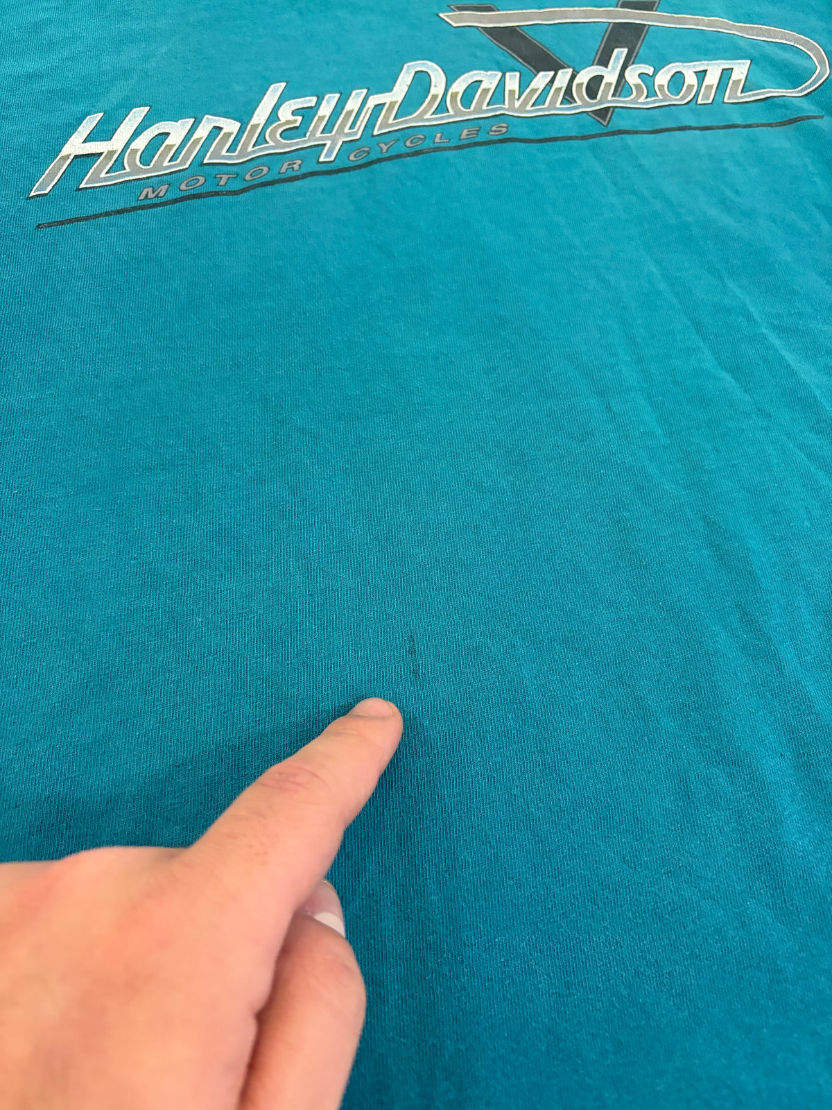 90s Harley Davidson Twin Cities Teal Tee (L)