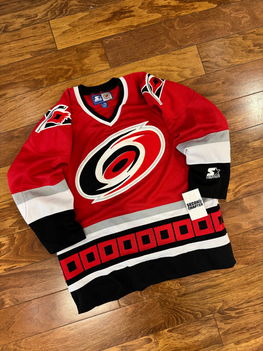 00s Carolina Hurricanes Starter Hockey Jersey (Youth XL)