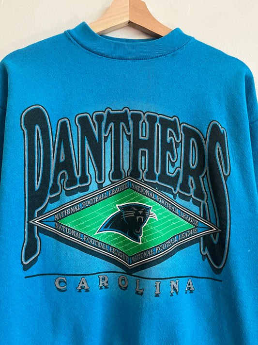 90s Carolina Panthers Logo 7 Blue Crewneck (M)
