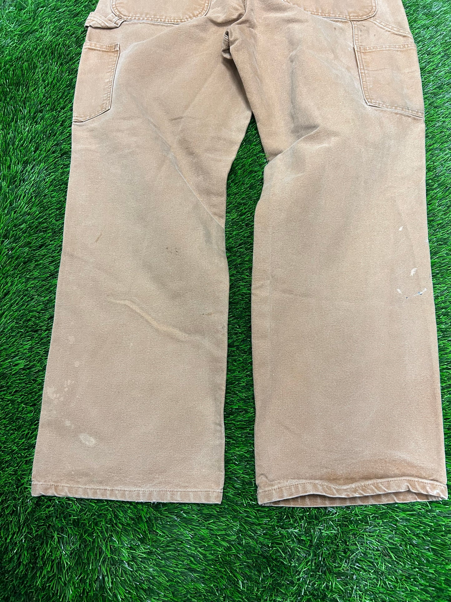 Carhartt Tan Paint Splatter Carpenter Pants (34 x 32)