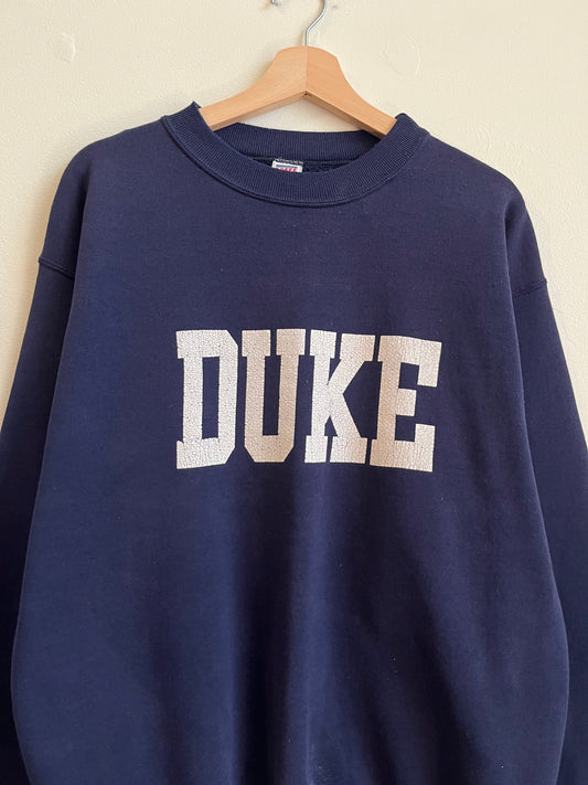 90s Duke Spell Out Soffe Navy Crewneck (XL)