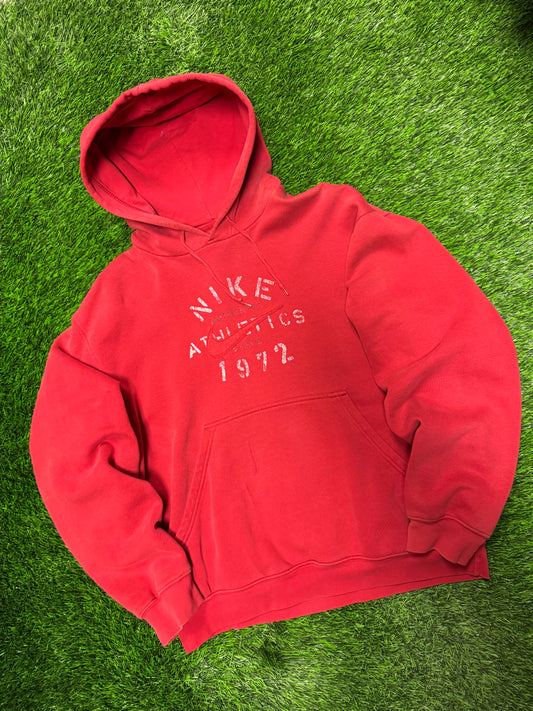 90s Nike Center Swoosh/SO Red Hoodie (M)