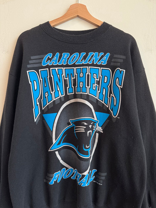 1993 Carolina Panthers Football Black Crewneck (XL)