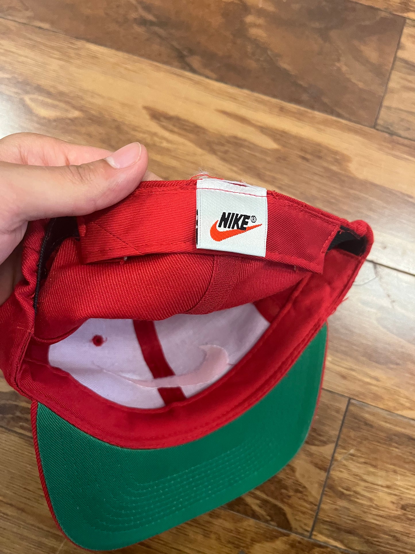 90s Nike Big Swoosh DS Red Hat (OS)