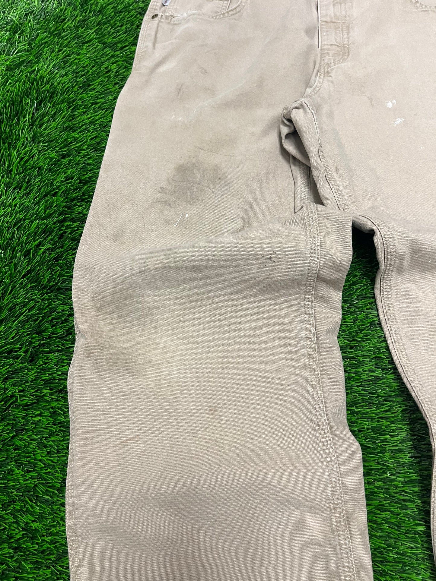 Carhartt Beige Carpenter Workwear Carpenter Pants (36 x 30)