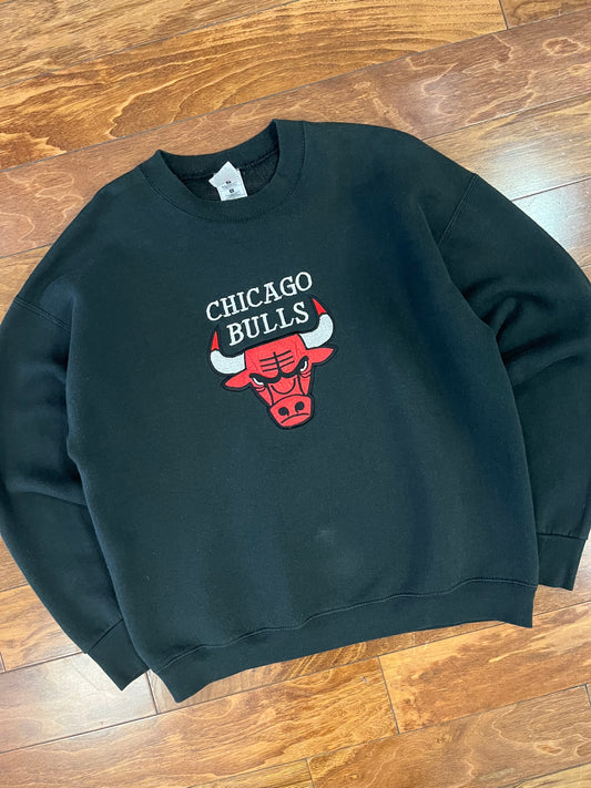 90s Chicago Bulls Essentials Vintage Embroidered Crewneck (L)