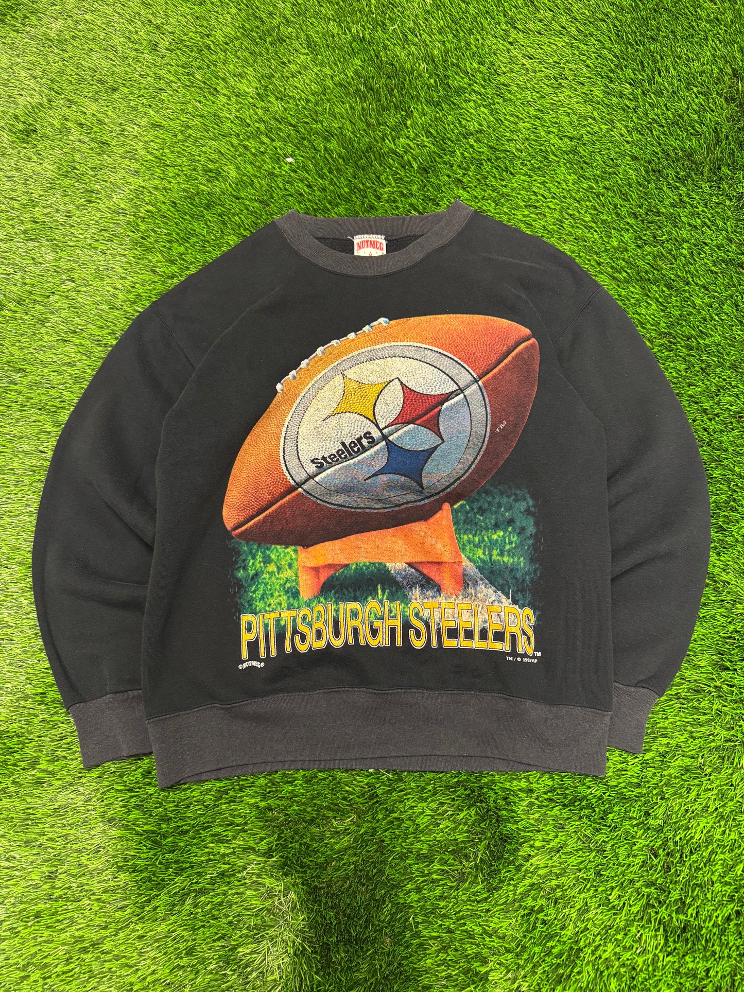 1993 Pittsburgh Steelers Football Nutmeg Crewneck (M)