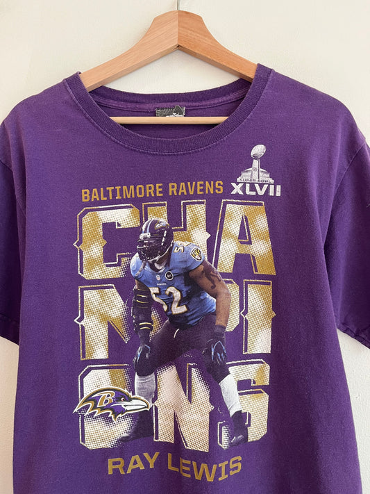 2013 Baltimore Ravens Ray Lewis Super Bowl XLVII Tee (Youth XL)