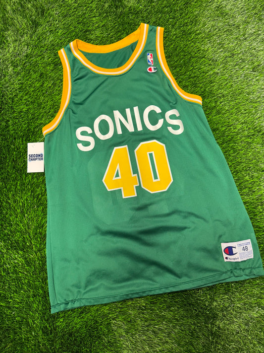 90s Seattle SuperSonics Shawn Kemp #40 Vintage NBA Jersey (L)