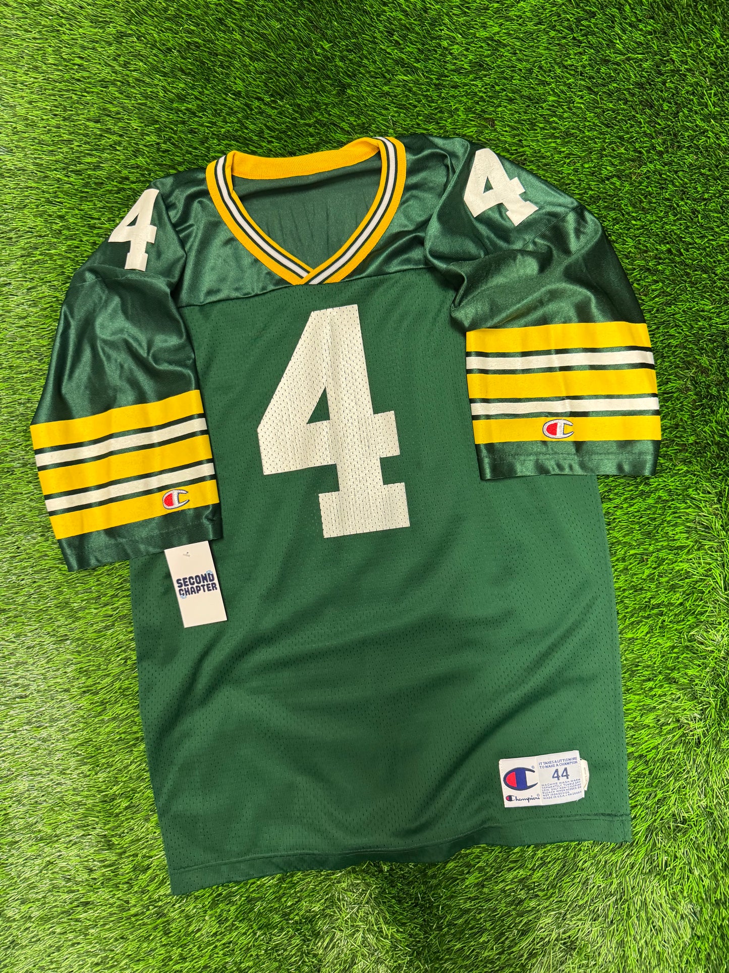 90s Green Bay Packers Brett Favre #4 Champion Jersey (M)