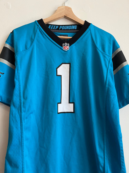 2015 Carolina Panthers Cam Newton Blue Jersey (Youth XL)