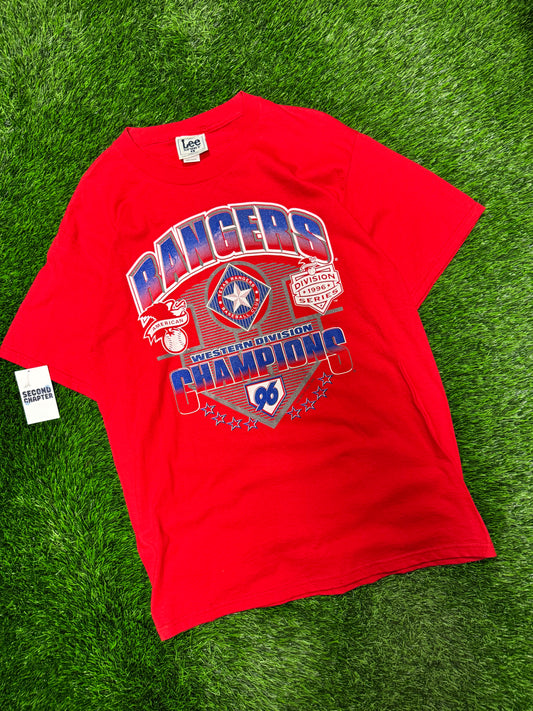 1996 Texas Rangers Division Champs Vintage Tee (L)