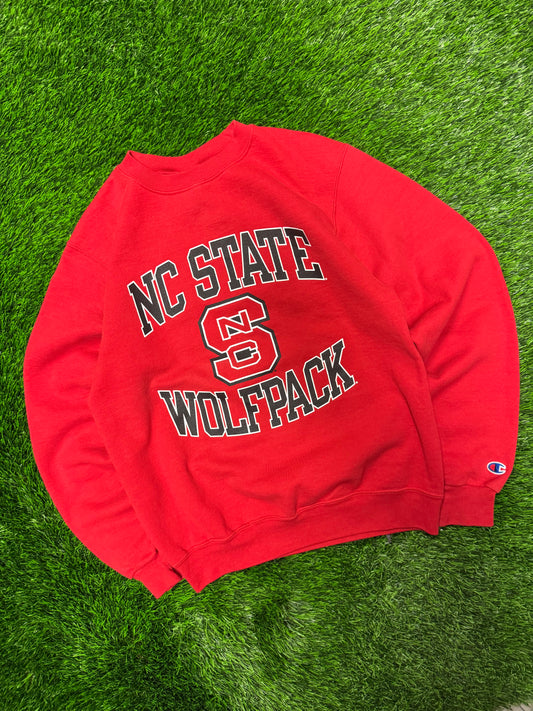 00s NC State University (NCSU) Champion Spell Out Crewneck (S)