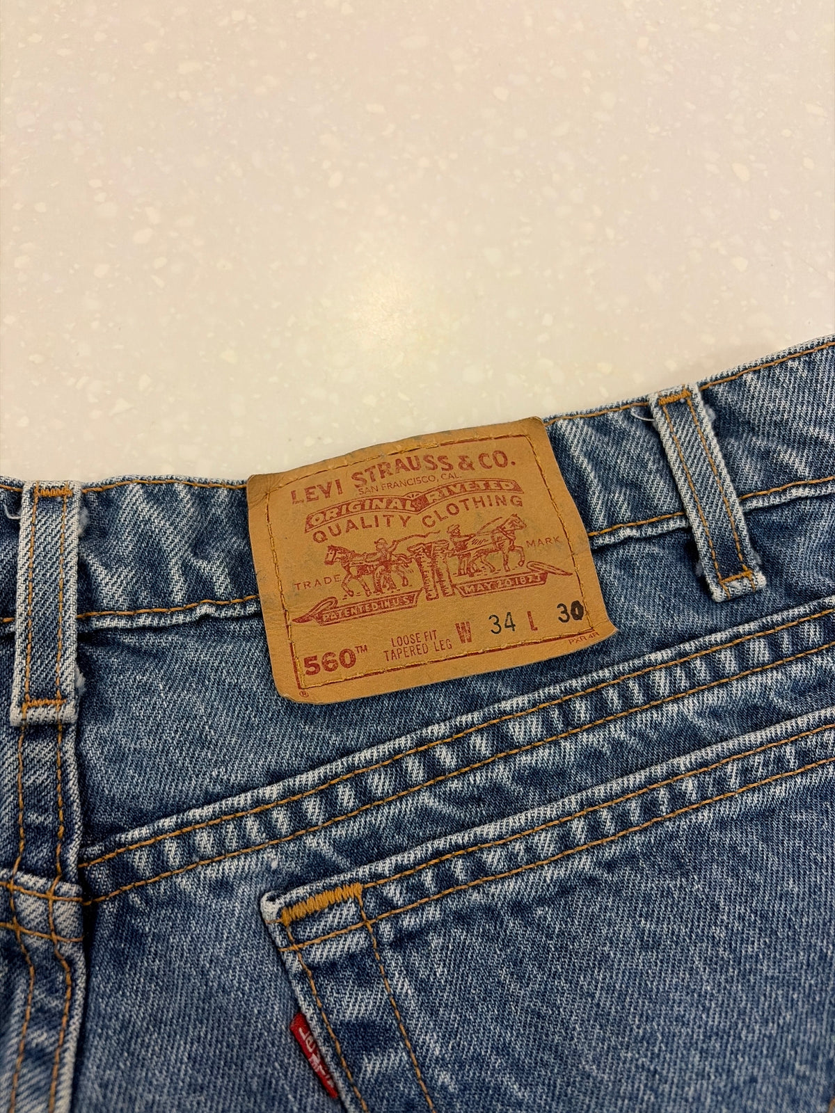 1997 Levi’s 560 Blue Shorts (33)