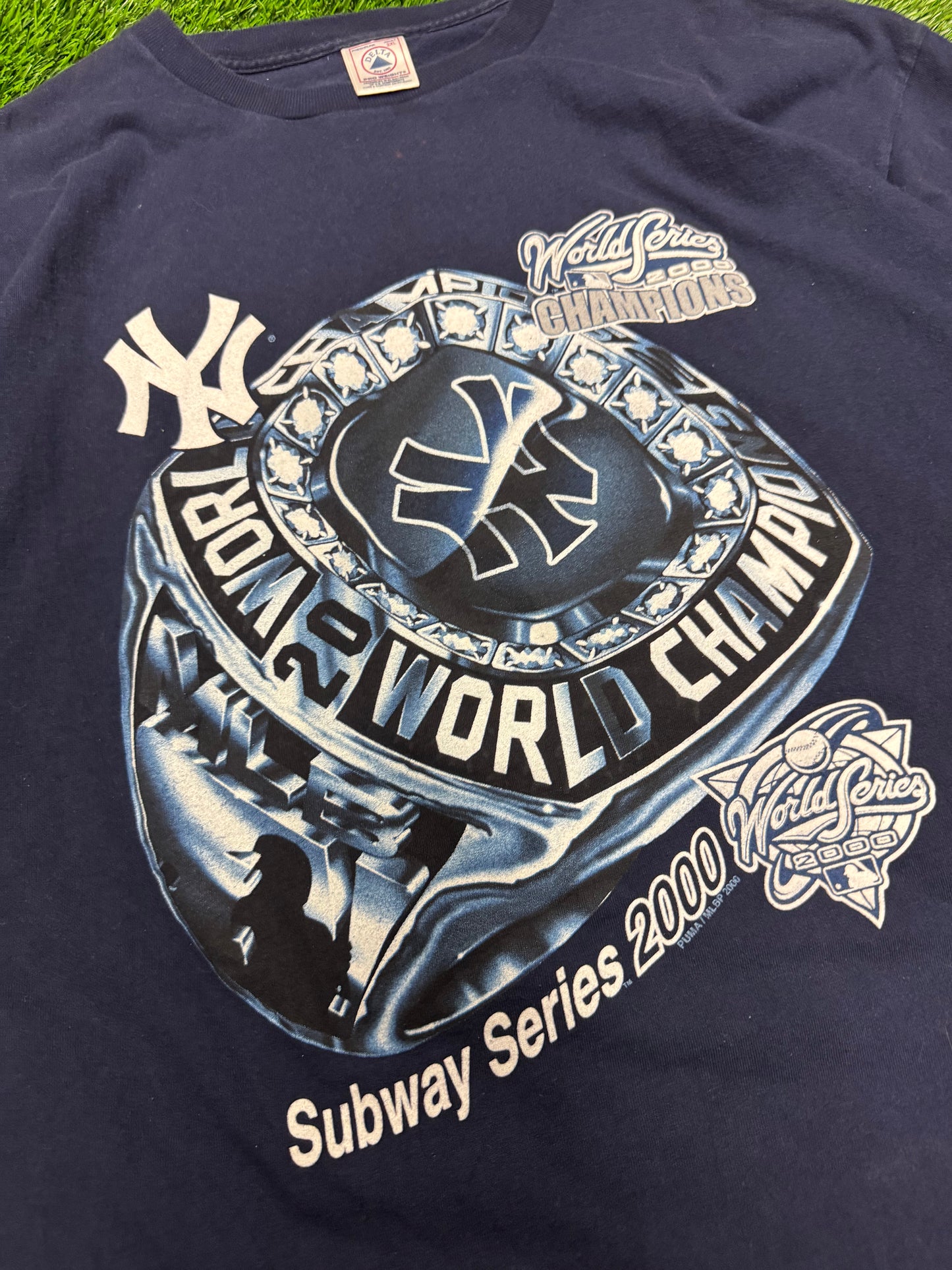 2000 New York Yankees Subway Series World Series Vintage Tee (XXL)