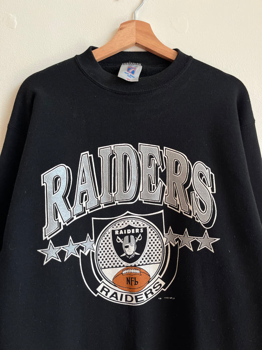 1990 Oakland Raiders Logo 7 Spell Out Crewneck (L)