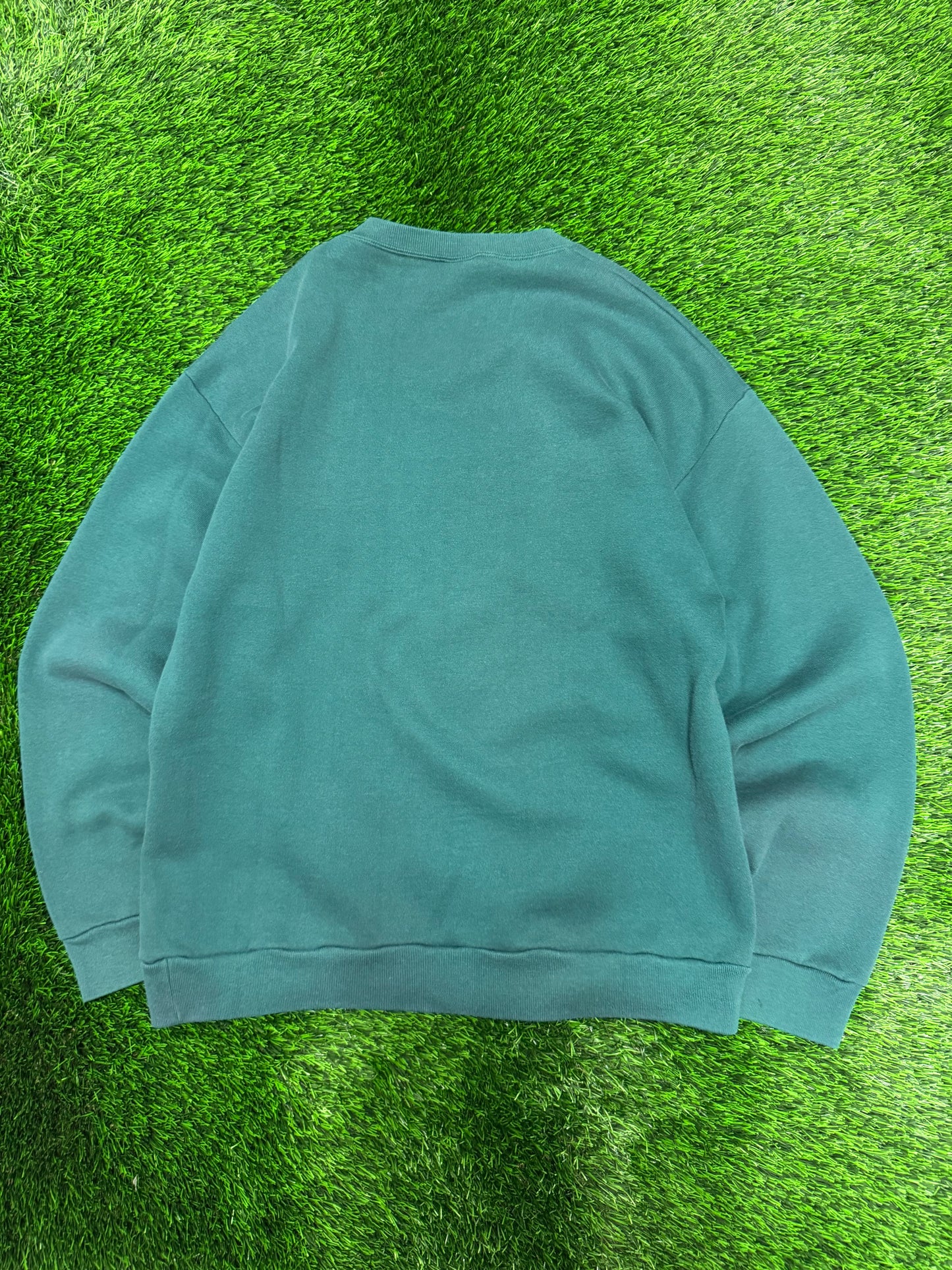 00s University of North Carolina UNC Green Paisley Letters Vintage Crewneck (L)