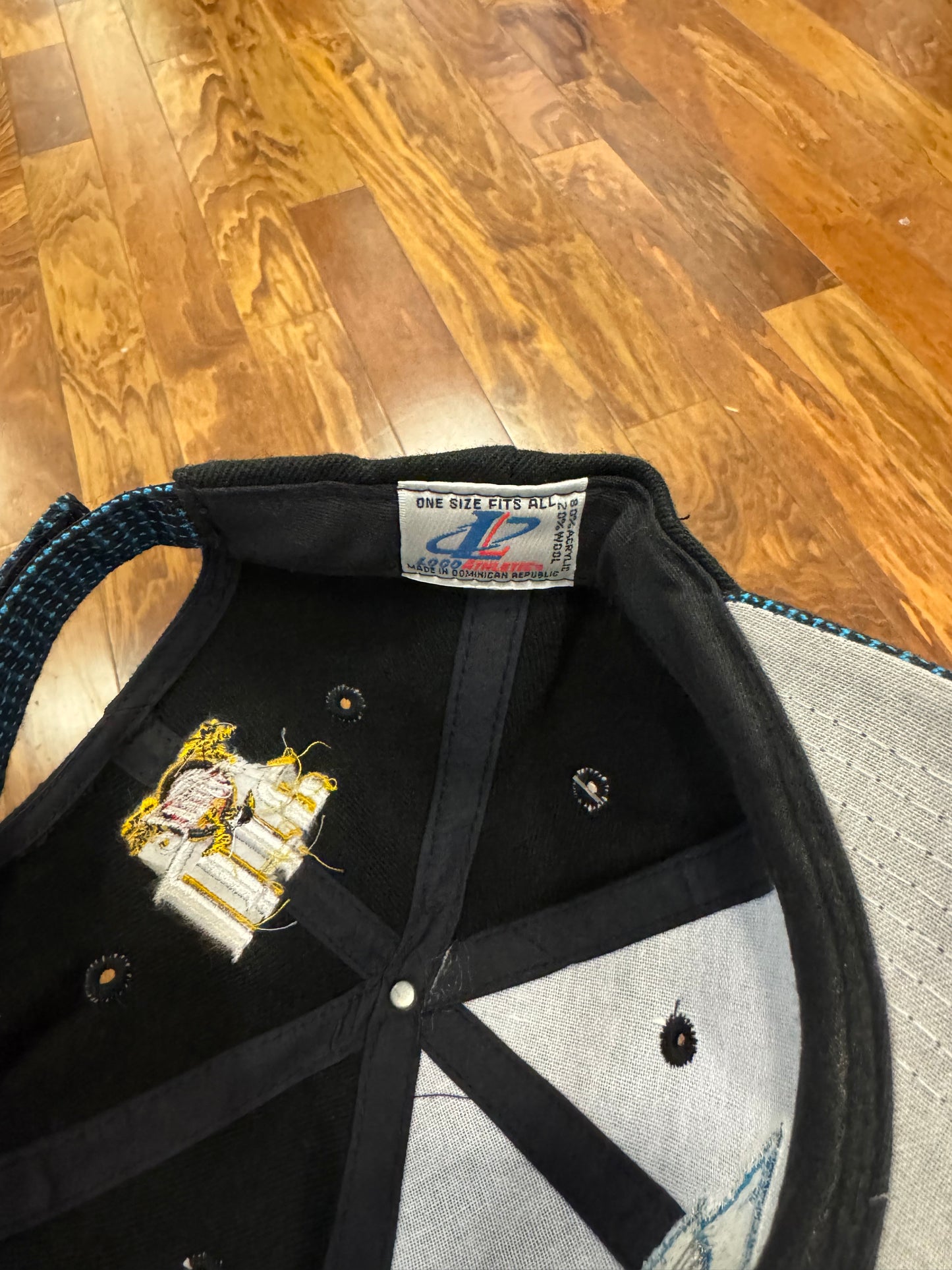 90s Carolina Panthers Logo Ahtletic Grid Hat (OS)