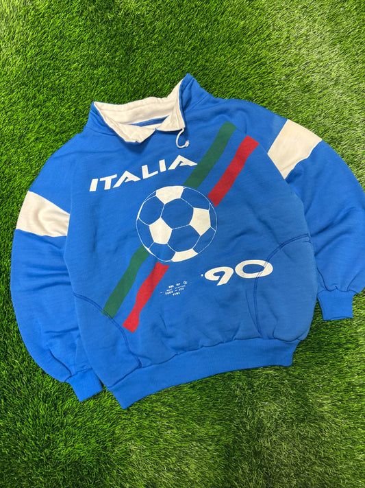 1990 Italia World Cup Soccer FIFA Italy Boxy Crewneck Sweater (XL)