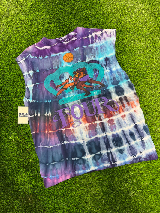 1994 Charlotte Final Four Adidas Tie Dye Cut Off Tank Top Tee (L)