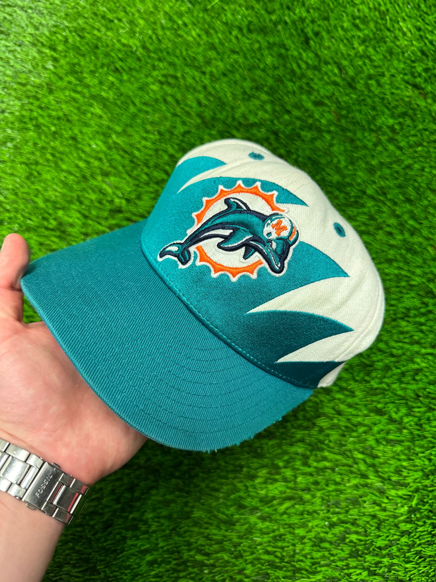 2010s Miami Dolphins Shark Tooth Fitted Hat (7 3/8)